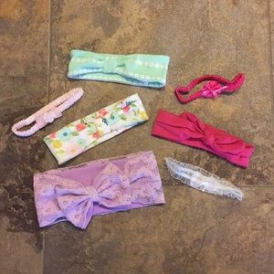 Baby girl bow and headband lot.